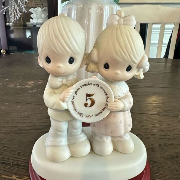 Precious Moments‎ VTG 1983 God Blessed our “5” Years Together Jonathan & David - Picture 1 of 9